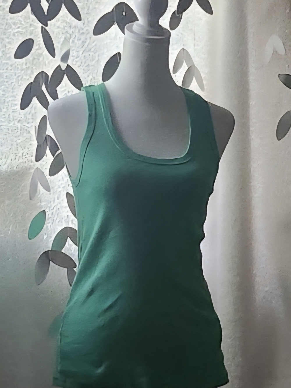 Classic Green Scoop Neck Women's Tank Top